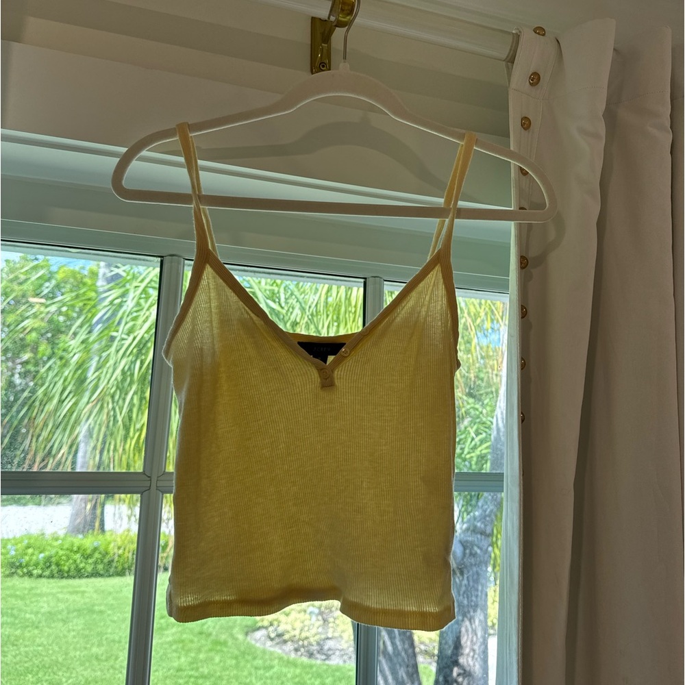 J. Crew Yellow Ribbed Tank